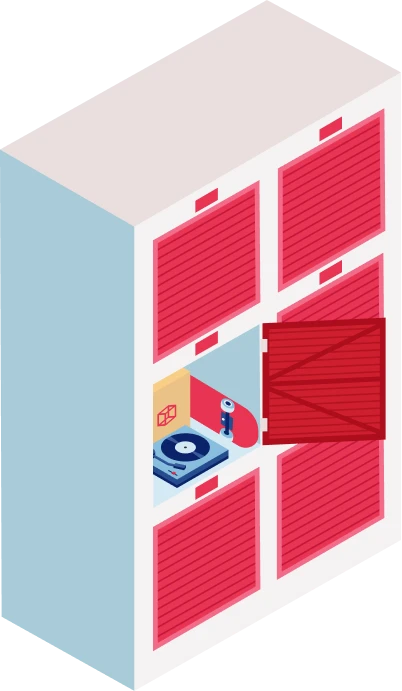 Items stored in a storage unit